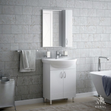 Зеркало-шкаф Corozo Koral Олимп 60 7329 Белый