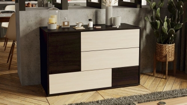 Комод Трия Монтерей исп.2 Венге цаво-Дуб молочный