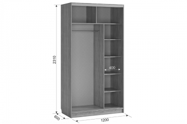 Шкаф-купе Мебельсон Рио 7-600 78 SK-04R50 дуб сонома
