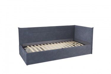 Кровать 0.9 Мебельсон Альба Тахта КМ.T-16 галька велюр