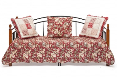Кровать Tetchair LANDLER дерево гевея/металл, 90200 см Day bed, красный дуб/черный