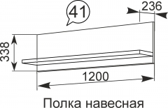 Полка Ижмебель Виктория 41