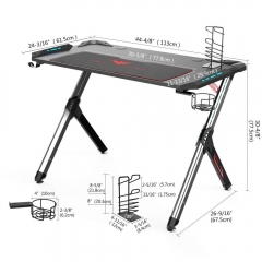 Геймерский стол Eureka Eureka R1-S Черный