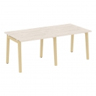 Стол переговорный 2 столешницы Рива ONIX WOOD OW.PRG-2.1 Денвер Светлый/Светлый