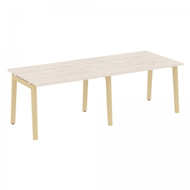 Стол переговорный 2 столешницы Рива ONIX WOOD OW.PRG-2.2 Денвер Светлый/Светлый