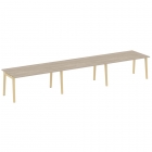 Стол переговорный 3 столешницы Рива ONIX WOOD OW.PRG-3.4 Тиквуд Светлый/Светлый