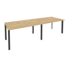 Стол переговорный 2 столешницы Рива ONIX O.MP-PRG-2.3 Тиквуд Светлый/Антрацит