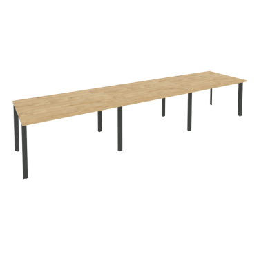 Стол переговорный 3 столешницы Рива ONIX O.MP-PRG-3.3 Тиквуд Светлый/Антрацит