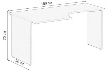 Стол эргономичный левый Норден Sigma SG.422.WH.L Белый