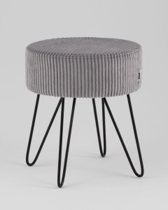 Пуф Stool Group Спейси велюр рельефный светло-серый