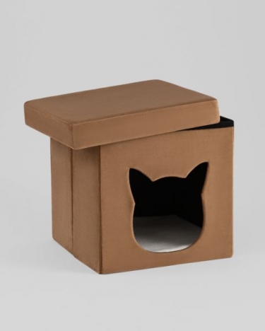 Пуф складной с ящиком Stool Group Store Pet коричневый