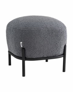 Пуф Stool Group Стоун П букле Fluffy темно-серый