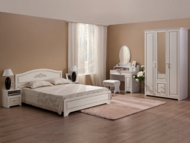 Кровать 1600 комфорт Мебельсон Белла модуль 07 белый/джелато софт