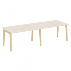 Стол переговорный 2 столешницы Рива ONIX WOOD OW.PRG-2.3 Дуб Аризона/Темный