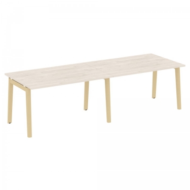 Стол переговорный 2 столешницы Рива ONIX WOOD OW.PRG-2.3 Дуб Аттик/Темный