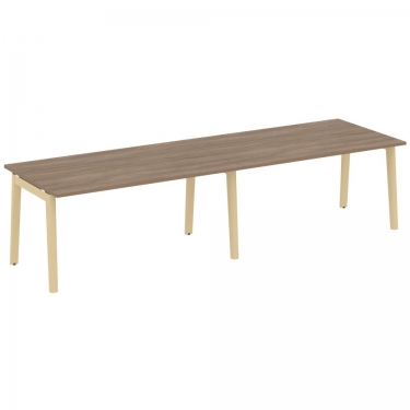 Стол переговорный 2 столешницы Рива ONIX WOOD OW.PRG-2.4 Дуб Аризона/Светлый