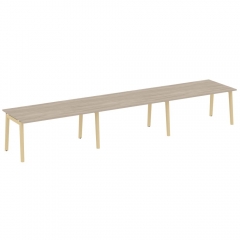 Стол переговорный 3 столешницы Рива ONIX WOOD OW.PRG-3.4 Тиквуд Светлый/Светлый