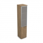 Пенал высокий со стеклом левый ALSAV GLOSS LINE 9НП.005.19Л Teakwood