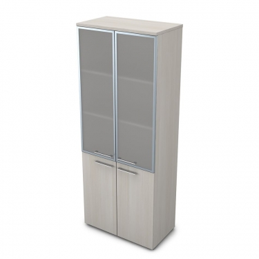 Шкаф высокий со стеклом ALSAV GLOSS LINE 9НШ.005.19 Ivory