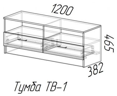Тумба TV 1 МАГ-РИВЕР 15070