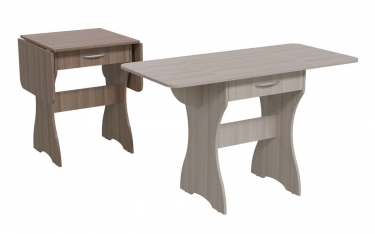 Стол раскладной с ящиком Гранд Кволити 6-02.120 Ясень шимо светлый
