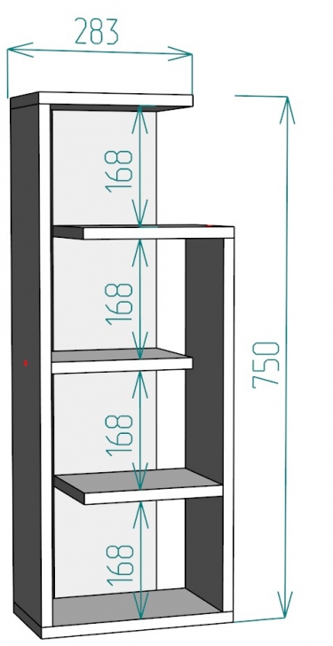 Стеллаж Аларти S3750х283х175Графит