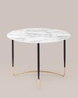 Стол обеденный Stool Group Даймакс 110x110 Белый мрамор