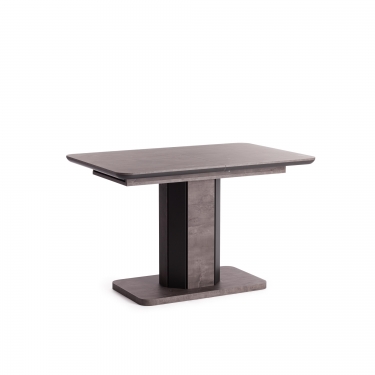 Стол обеденный Tetchair SKAT ЛДСП/МДФ, 120-160х80х75 см, Оникс/Графит