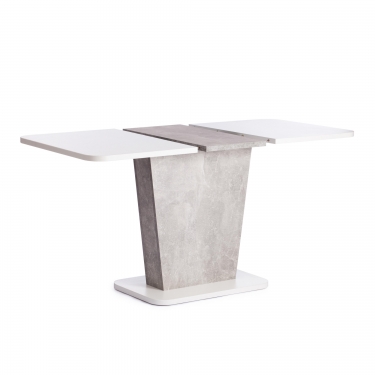 Стол обеденный Tetchair GENT ЛДСП, 110-145x68,6x75,5 см, Белый/Бетон