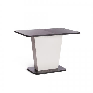 Стол обеденный Tetchair GENT ЛДСП, 110-145x68,6x75,5 см, Мрамор Блэк Роял/Белый