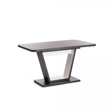 Стол обеденный Tetchair VOX ЛДСП, 132-172x85x75,5 см, Мрамор черный/Белый