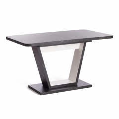 Стол обеденный Tetchair VOX ЛДСП, 132-172x85x75,5 см, Мрамор черный/Белый