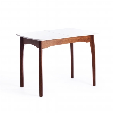 Стол Tetchair CATERINA бук, мдф, 100+30x70x75, коричневый, белый