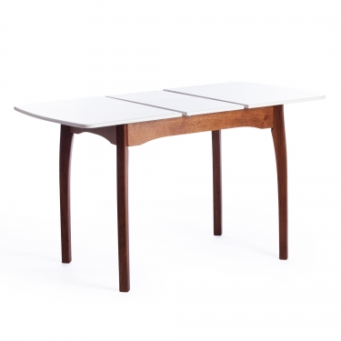 Стол Tetchair CATERINA бук, мдф, 100+30x70x75, коричневый, белый
