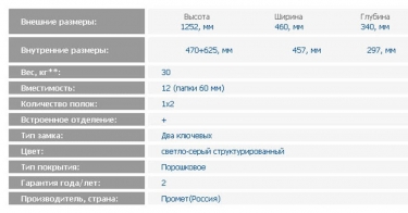 Шкаф бухгалтерский ЗМК Промет SL-125/2T