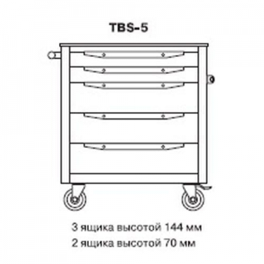 Тележка инструментальная КМК TBS-5 оранжевый
