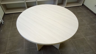 Стол для переговоров круглый Персона Грата Glassy 2.12 Туя