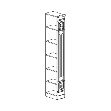 Стеллаж торцевой Яна Лючия 190 Дуб Оксфорд