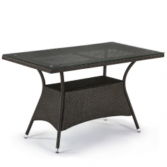 Плетеный стол Афина-мебель T198D-W53-130x70 Brown
