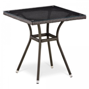 Плетеный стол Афина-мебель T282BNT-W53-70x70 Brown