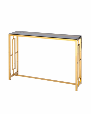 Консоль Stool Group БРУКЛИН 115x30 Золото стекло smoke