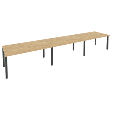 Стол переговорный 3 столешницы Рива ONIX O.MP-PRG-3.4 Тиквуд Светлый/Антрацит