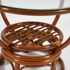 Столик журнальный со стеклом Tetchair BENOA 5005 Pecan коричневый