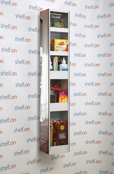 Поворотный шкаф Shelf-on в белом стекле Hop White Белый