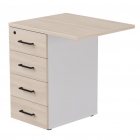 Тумба приставная с топом Everprof Everprof EVO 254Т2203 Дуб Соната Белый