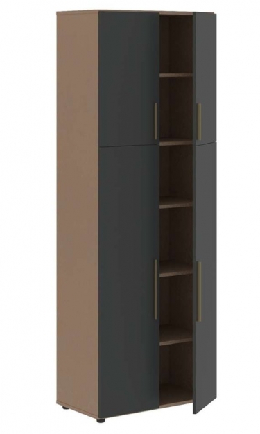 Шкаф с глухими средними и малыми дверьми Skyland VELION VHCS 80.3 Яшма черный Кобра