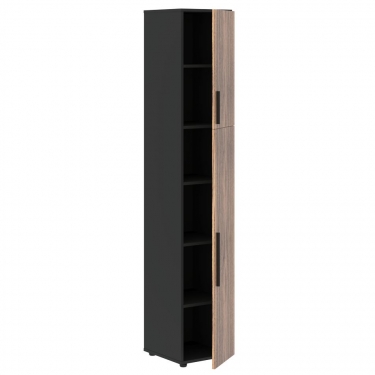 Шкаф-колонка с 3 глухими малыми дверьми правый Skyland VELION VENEER VRHCS 40.8 R Американский орех Яшма черная