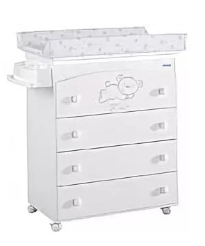 Комод Micuna Micuna Sweet Bear пеленальный B-970 white матрасик stars grey