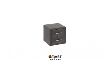 Тумба прикроватная с мягкой обивкой SMART мебель Элис тип 1 Темная