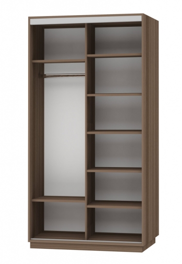 Шкаф-купе двухдверный Е1 Экспресс Дуо 1200х2400h Улица/Ясень шимо тёмный